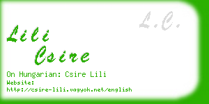 lili csire business card